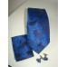 Set stropdas pochet manchetknopen tinten blauw & zilver Fantasy